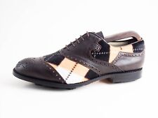 Botticelli Golf Shoes Brown Leather Argyle Calf Hair Mens Shoe Size EU 41 US 8