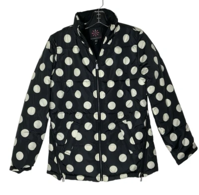 Isaac Mizrahi Live! Chaqueta acolchada reversible estampada A628046 negra talla XXS nueva Foto 1 de 4