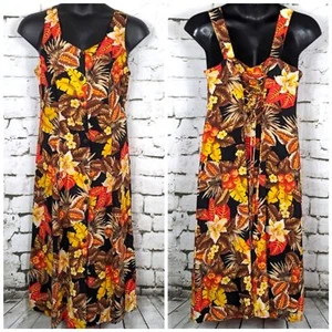 VINTAGE BOULEVARD DE PARIS Boho Cottage Button-Front Floral Maxi Dress Large - Picture 1 of 9