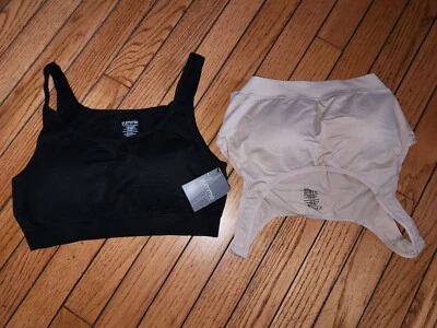 Sujetadores cómodos Yummie by Heather Thomson Tanya Bralette con almohadillas negro desnudo L/XL Foto 1 de 2