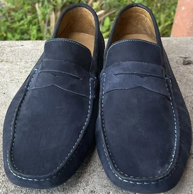 Saks Five Avenue Nido de abeja Cuero Repujado Mocasín Conducción Zapatos Planos 11.5M Foto 1 de 4