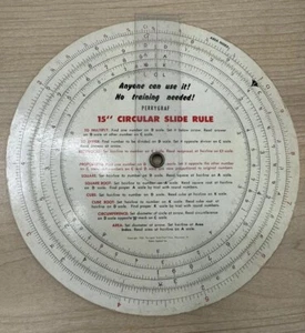 Quick Conversion Wheel 15’’ Circular Slide Rule Cardboard Collectible Engineer - Picture 1 of 5