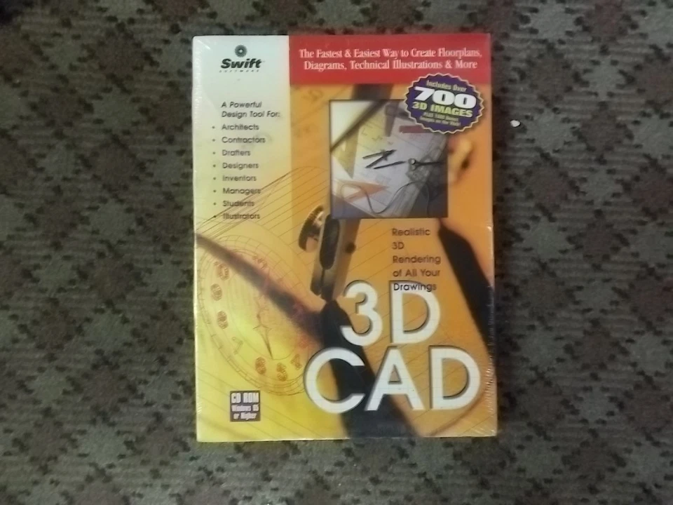 SWIFT 3D CAD SOFTWARE Windows 95 CD ROM  NIB Sealed - Image 1 of 2