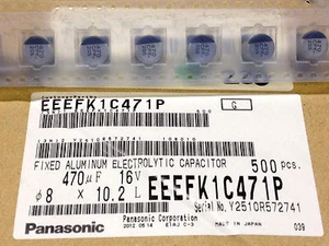 5 Stück Elkos 470 µF / 16 V - SMD (M2068) - Picture 1 of 6