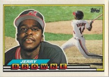 JERRY BROWNE CLEVELAND INDIANS 1989 TOPPS BASEBALL CARD #236