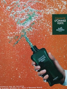HERMES vintage Print Ad !! " Concentre d'orange verte eau de toilette " - Picture 1 of 1