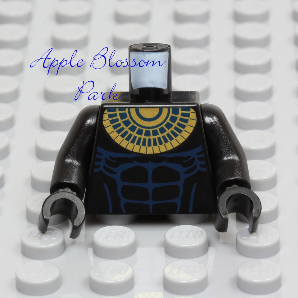 NUEVO Lego Pharaoh's Quest ANUBIS MINIFIGURA TORSO Negro con Cadena de Cuello de Momia Dorada 7327 Foto 1 de 4