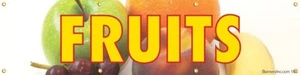 Früchte | Vinyl Banner mit Ösen | fertig zum Aufhängen | 1,5 Fuß Höhe x 6 Fuß Breite - Bild 1 von 1