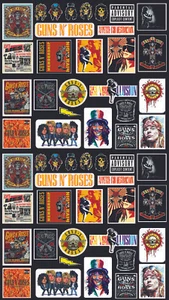 Guns N' Roses Aufkleber 108 einzelne Tribute Sticker 80er Pack - Bild 1 von 7