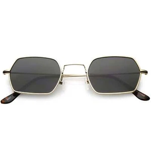 Ultra Slim Metal Hexagon Geometric Sunglasses C633 - Picture 1 of 18