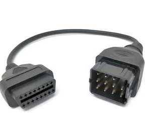 OBD Câble 40 CM OBD 2 Douille À Renault 12pin en Noir pour Auto - Photo 1/7