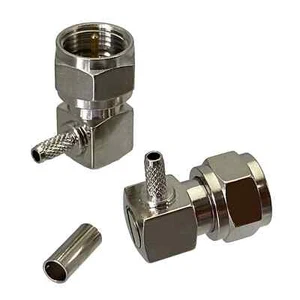 Conector de RF de cable de ángulo recto enchufe macho F TV RG174 LMR100 RG316 1 pieza - Imagen 1 de 6