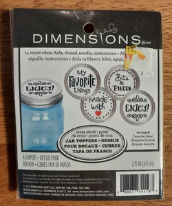 Dimensions Jar Toppers Counted Cross Stitch Kit 4 Designs Sealed Favorite Enjoy - Picture 1 of 2