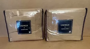 Lot of 2 Cremieux Standard Shams Khaki 20 x 26 New - Picture 1 of 6