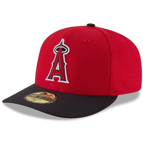 Anaheim Angels New Era 5950 Batting Practice Fitted Hat - Red Cover