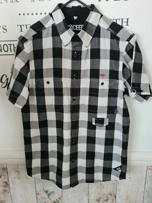 10 Deep Vintage Shirt Size small mens black white grey checkered streetwear  - Image 1 of 4