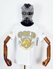 Gold Skateboard Wheels T-Shirt Tee Gold Vault White in S DGK Dirty Ghetto Kids