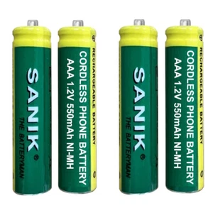 Rechargeable AAA Cordless Phone Batteries 1.2V 550mAh Ni-MH for BT Home Phones - Picture 1 of 5