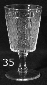 EAPG Goblet Us GLASS-Bryce 1891 Paneled Daisy 5 7/8" Tall - Picture 1 of 2