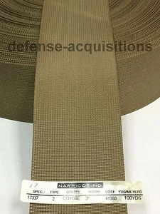 3 PULGADAS Mil Spec Tejido Militar MIL-W-17337 COYOTE Tipo 2 Por Yarda - Imagen 1 de 6