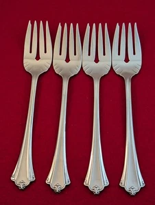 Set Of 4 Oneida ANTICIPATION Stainless Deluxe Glossy Salad Forks Flatware - Picture 1 of 6