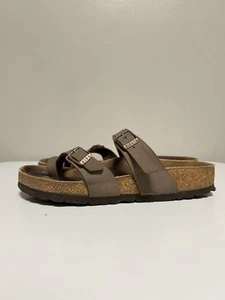 Birkenstock Womens Mayari Birkibuc Mocha Brown Sandals Slide EU 37 US 6 Regular - Picture 1 of 14
