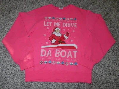 RARA FEA Sudadera Navidad Vintage Mujer Talla S SANTA DRIVING THE BOAT Foto 1 de 4