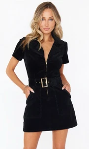 Sz Large Show Me Your Mumu Outlaw Dress Corduroy Belted Western Pockets - Picture 1 of 13