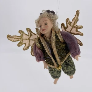Winward Mythical Fairy Hanging Pixie Figure Elf Blonde Acorn Top Bending - Picture 1 of 11