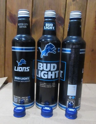Алюминиевая пивная банка 2025 NFL Bud Light Kickoff Detroit Lions 16 унций GO LIONS!! - Изображение 1 из 4