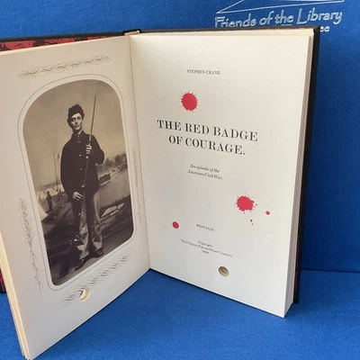 Red Badge of Courage by Stephen Crane,  W/ Slipcase & Bullet Hole, VINTAGE 1968 Foto 1 de 4