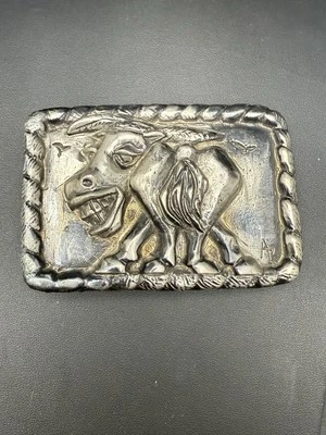 Винтажный осел A ** ремень пряжка ремесленника Crafted мультфильм персонаж подпись «A» - Изображение 1 из 3