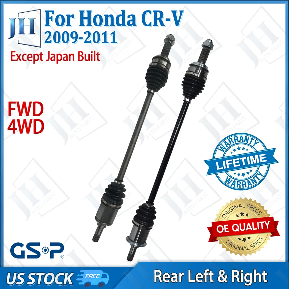 Juego de ejes de eje CV izquierdo derecho OE para 09-11 Honda CR-V L4 2,4 L TRACCIÓN DELANTERA 4X4 Foto 1 de 4