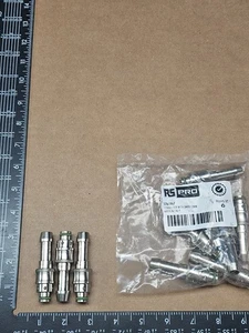 3 Pcs, 1761967 RS PRO, Nickel Plated Brass, Male Coupler Nipple, 12mm Hose Barb - Picture 1 of 3