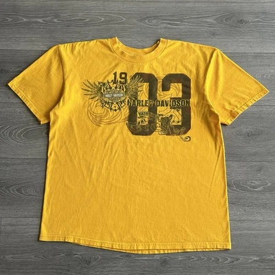 Vintage Y2K Harley Davidson T-Shirt Mens XL Motorcycle Grunge Biker Tribal 2000s - Image 1 of 4