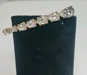 Christian Dior Gold Tone With Swarovski Crystals Graduated Brooch 2.58 Inch - Picture 1 of 5