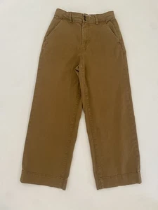 Everlane Pants Womens 8 The Straight Leg Crop Tan Trousers High Rise Camel Brown - Picture 1 of 8