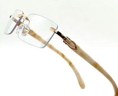 Прозрачные линзы очки сложный квадратный безрамочный УФ-защита ретро Lentes - Изображение 1 из 4