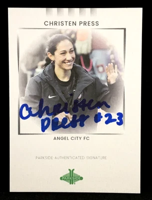Christen Press 2022 Parkside NWSL Paramount SIGNATURE SERIES On Card Auto PSS-CP - Image 1 of 2