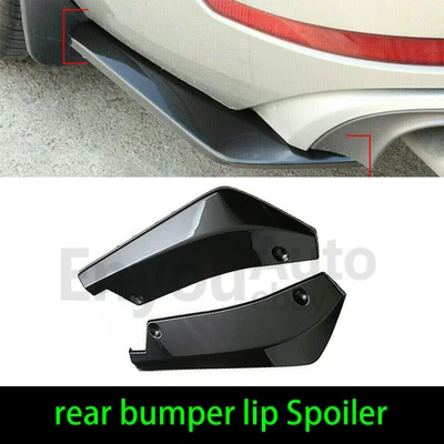 Glossy black Rear Bumper Splitter Diffuser Canards For Audi S3 S4 RS3 A3 A4 - Image 1 of 4