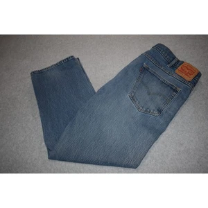 Levis Western Fit Jeans Mens Size 44 x 32 Straight Bootcut Fit Blue Cotton Denim - Picture 1 of 9