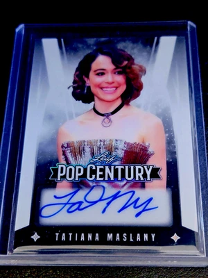 2025 Leaf Pop Century Signatures TATIANA MASLANY SSP White 1st Debut Auto 1/1 - Image 1 of 2