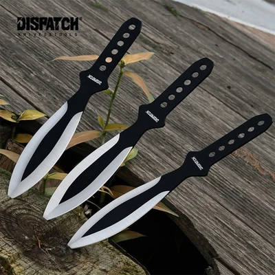 3 PC 9" Professional Kunai Sharp Stainless Steel Throwing Knife Set  With Sheath - Image 1 of 4