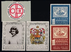 F-EX14526 CANADA CINDERELLA ADVERTISING 1939 ROYAL VISIT & PHILATELIC EXPO. - Picture 1 of 1