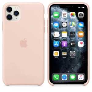 Genuine / Official Apple iPhone 11 Pro Max Silicone Case - Pink Sand - New - Picture 1 of 9