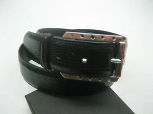 STERLING SILVER 925 BUCKLE WITH GENUINE LIZARD 1.5" BELT MADE IN U.S.A. - Picture 1 of 12