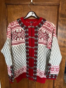 Dale Of Norway Sweater Womens Medium Cardigan Wool Chunky Knit Norway Nordic - Picture 1 of 12