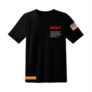 NASA National Aeronautics and Space Administration logo Black Mens T-Shirt - Picture 1 of 4