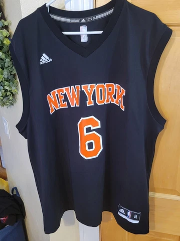 Adidas New York Knicks Jersey #6 Porzingis NBA Basketball Adult Size XL Black Cover