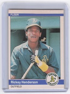 1984 Fleer #447 Rickey Henderson -